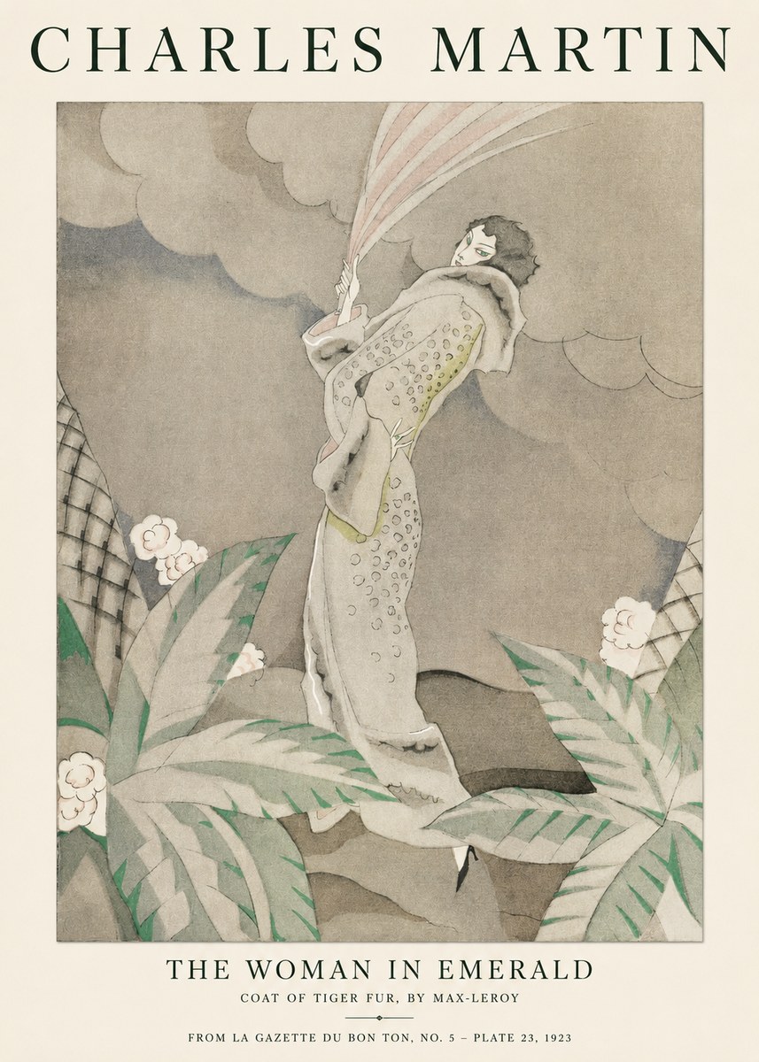 Charles Martin The Woman in Emerald No1 - Plakát