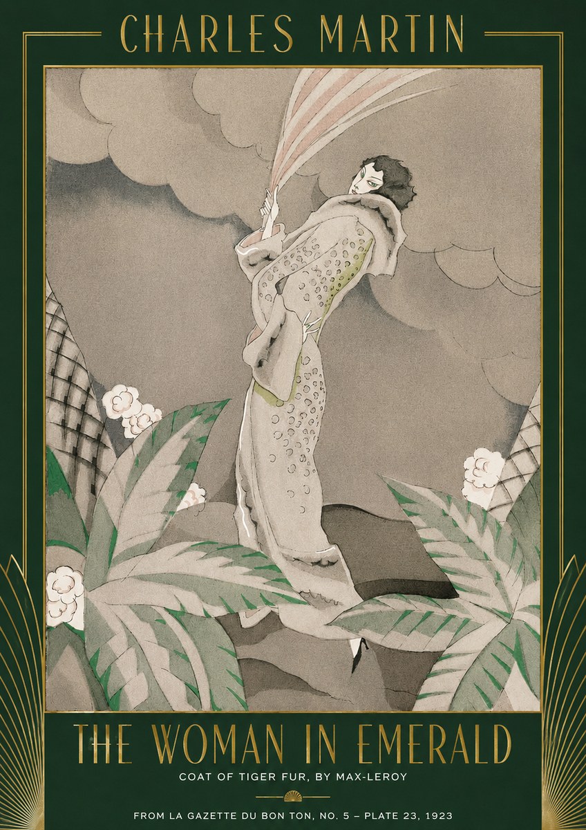 Charles Martin The Woman in Emerald No2 - Plakát