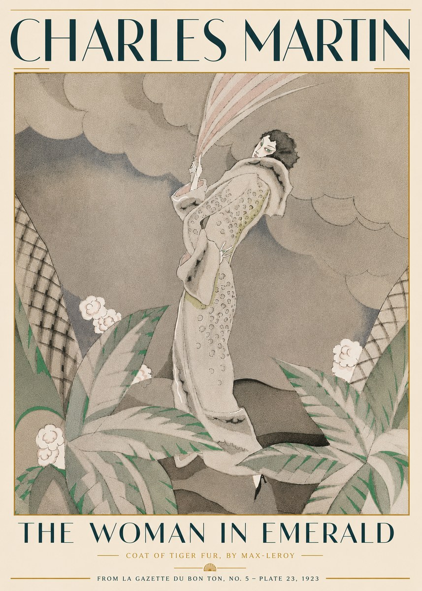 Charles Martin The Woman in Emerald No5 - Plakát