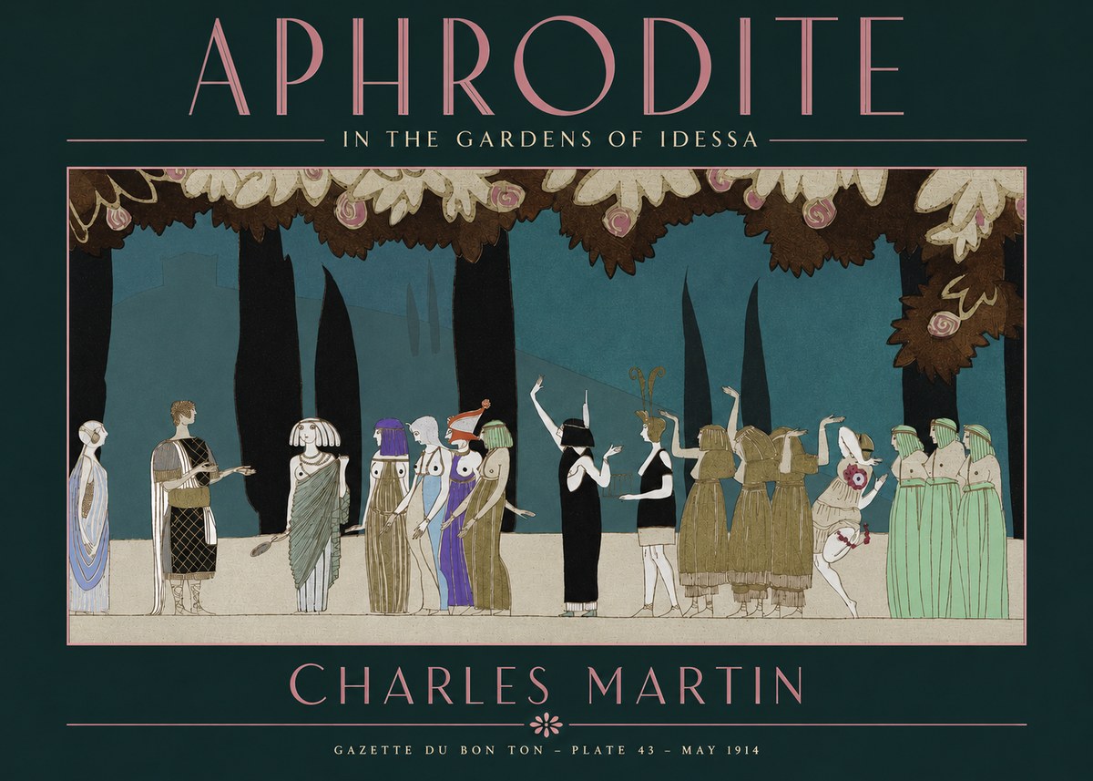 Charles Martin Aphrodite in the Gardens of Idessa No2 - Plakát