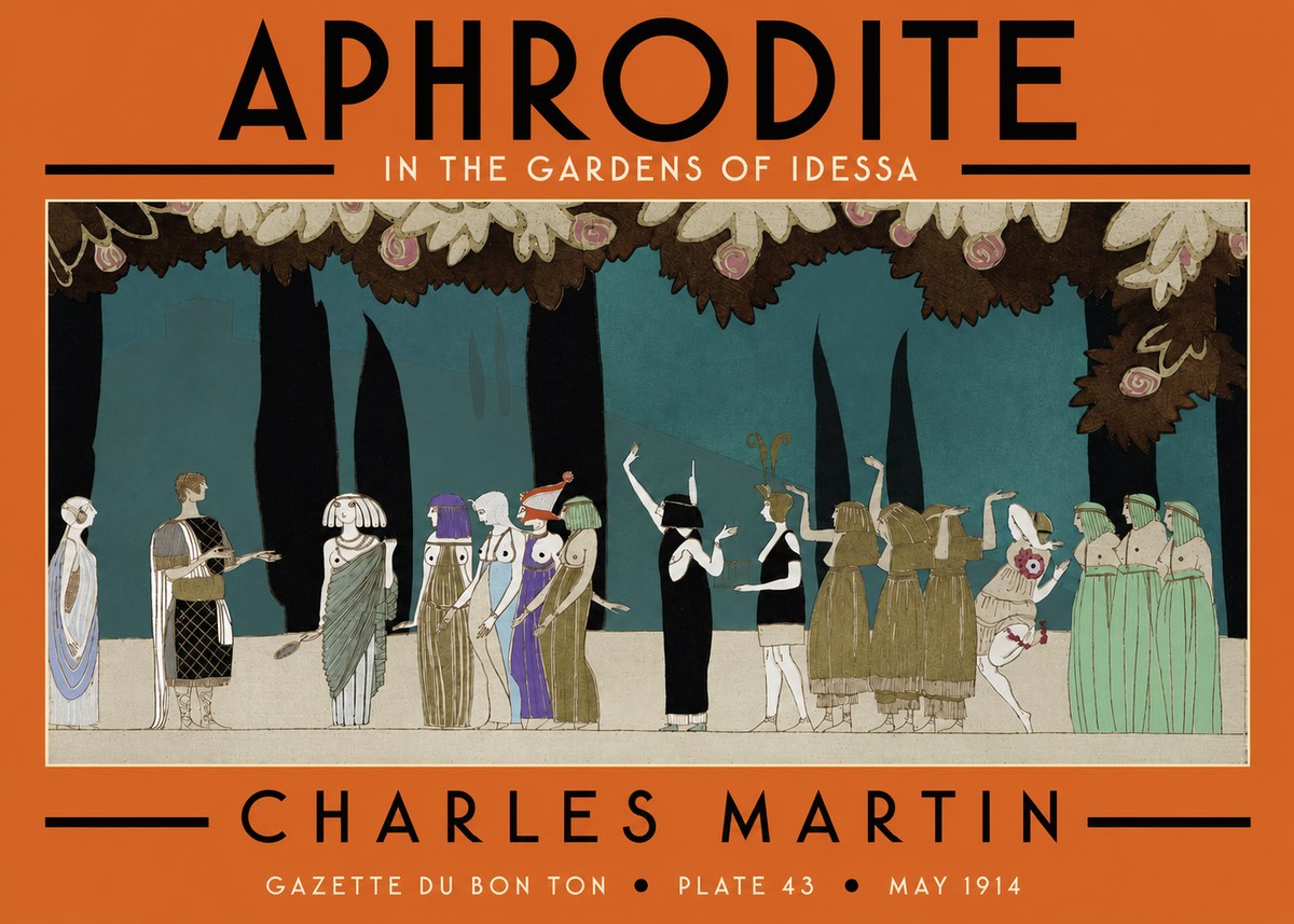 Charles Martin Aphrodite in the Gardens of Idessa No4 - Plakát