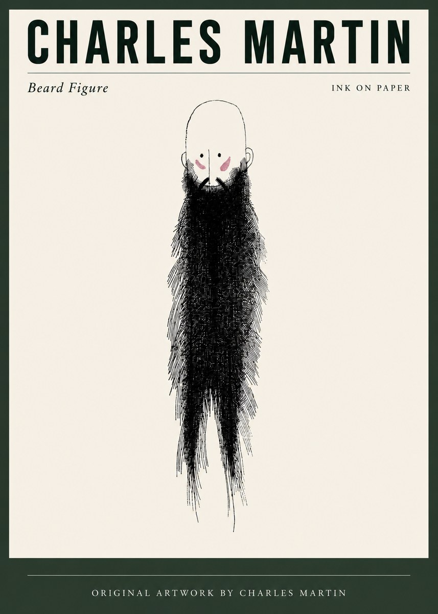Charles Martin Beard Figure No3 - Plakát