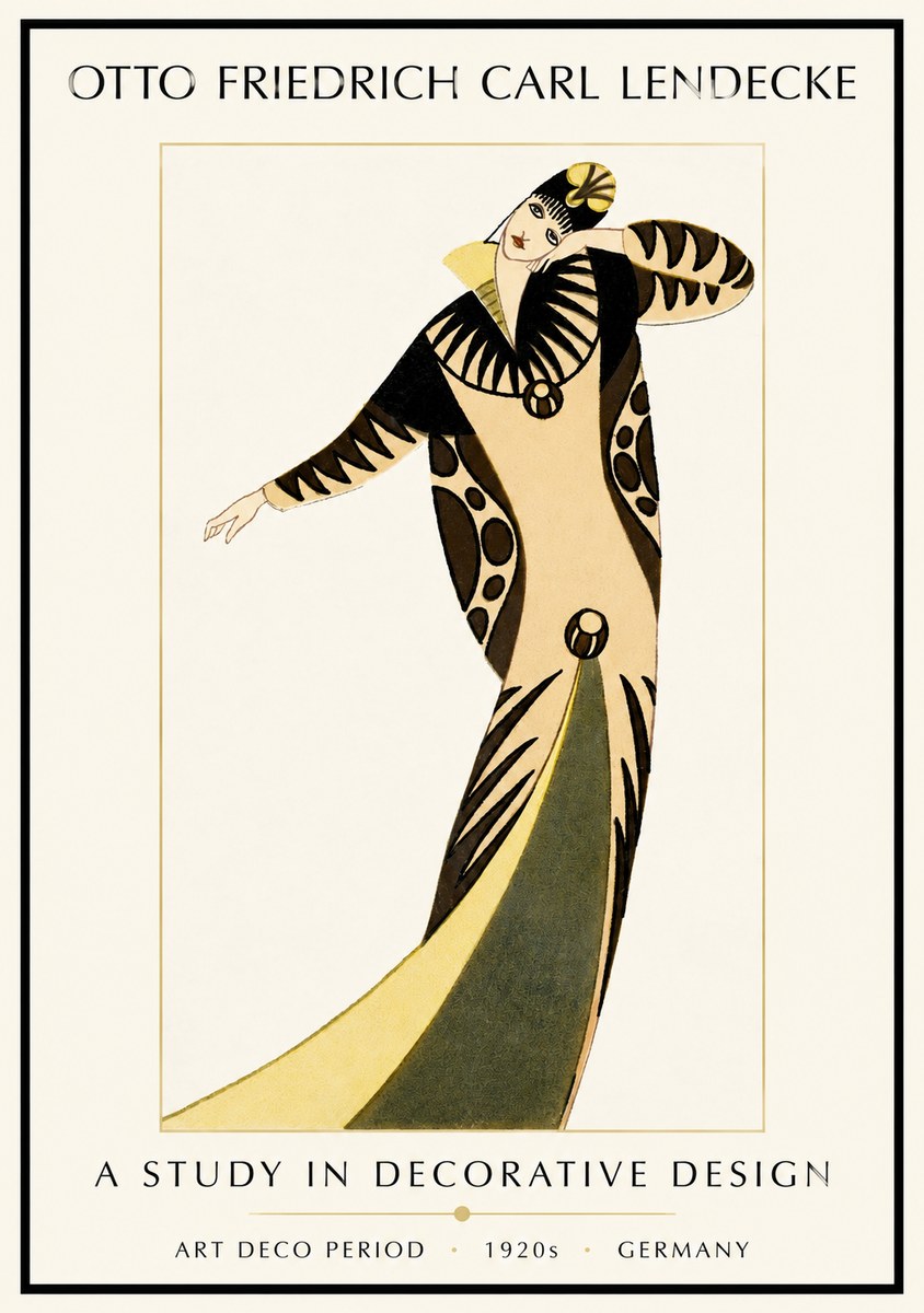 Otto Friedrich Carl Lendecke A Study in Decorative Design No1 - Plakát
