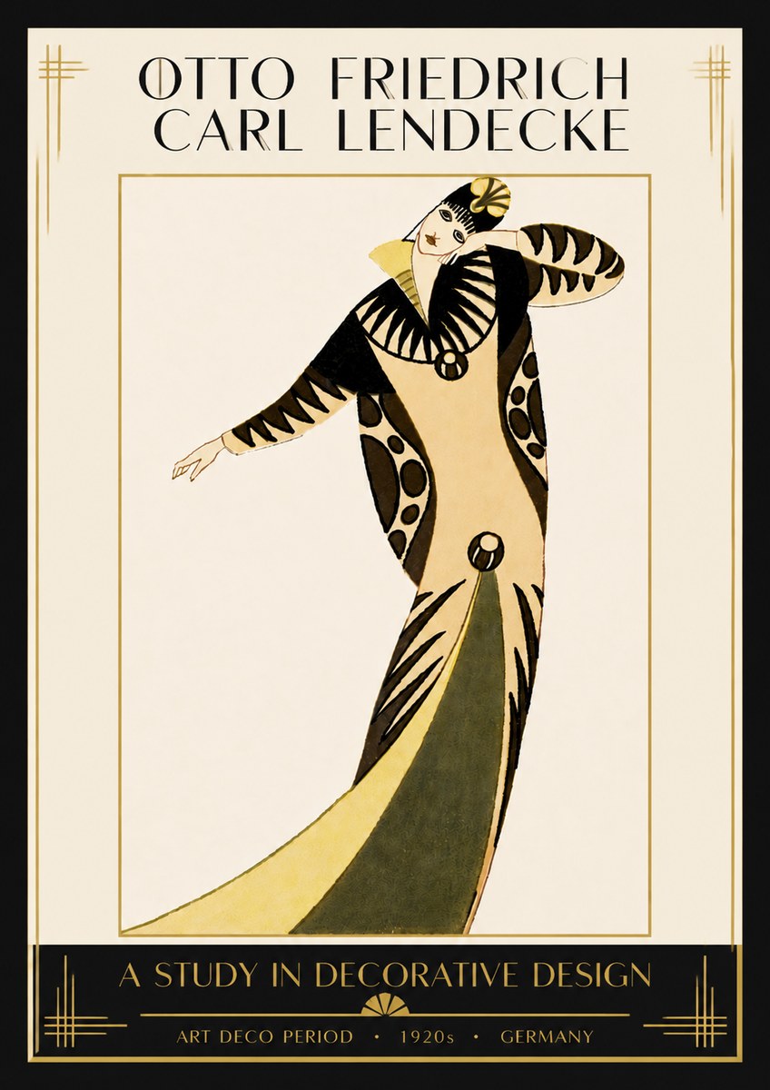 Otto Friedrich Carl Lendecke A Study in Decorative Design No6 - Plakát