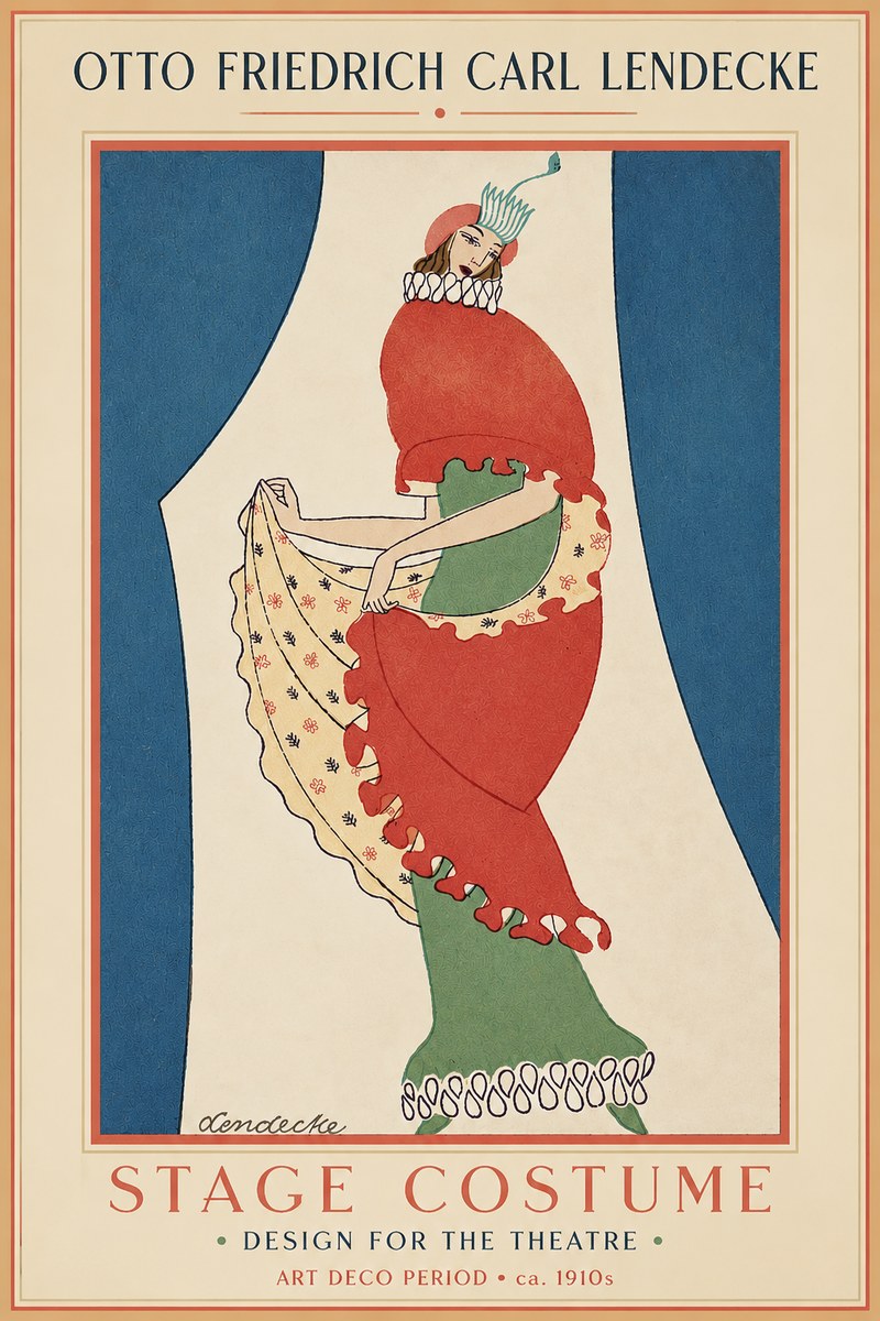 Otto Friedrich Carl Lendecke Stage Costume No3 - Plakát
