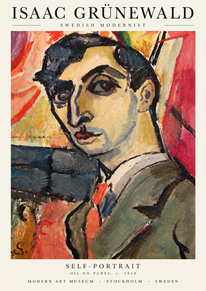 Isaac Grünewald Woman in Interior No5 - Plakát