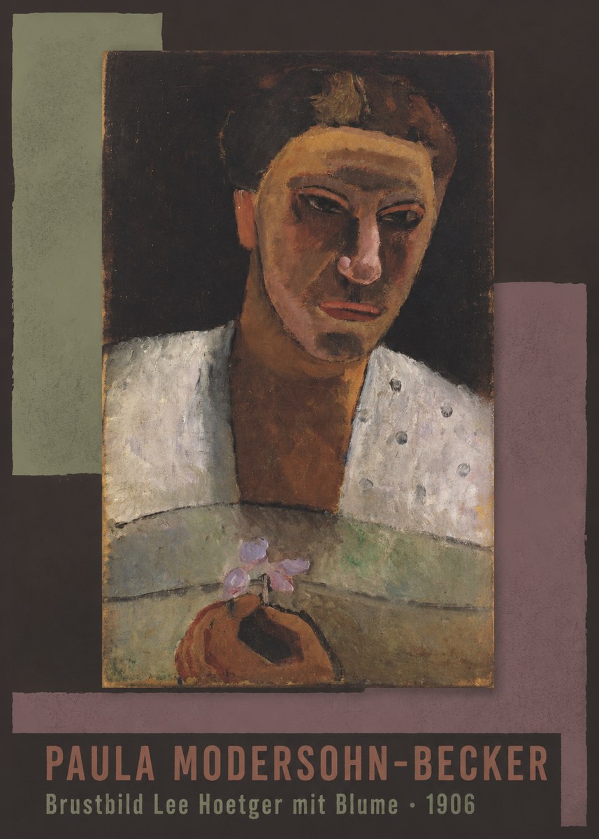 Paula Modersohn-Becker Brustbild Lee Hoetger Mit Blume No2 - Plakát
