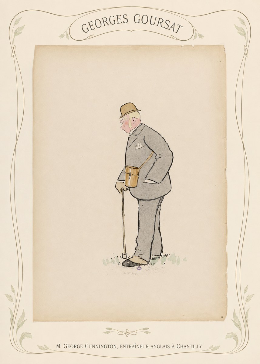 Georges Goursat M. George Cunnington, Entraîneur Anglais À Chantilly No4 - Plakát