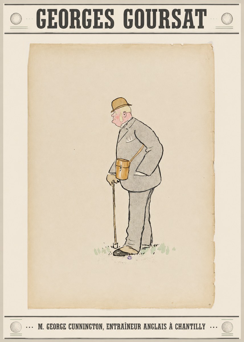 Georges Goursat M. George Cunnington, Entraîneur Anglais À Chantilly No5 - Plakát