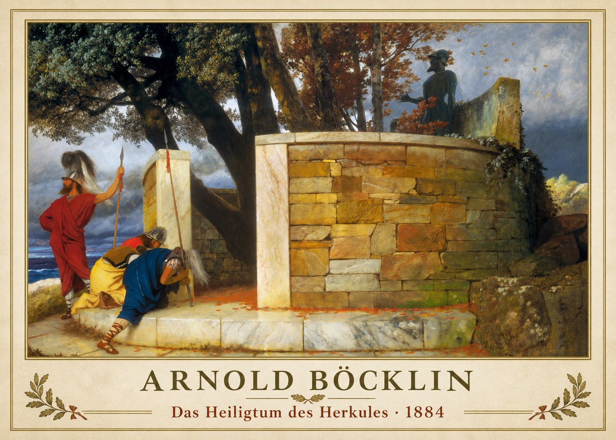 Arnold Böcklin Das Heiligtum Des Herkules I No1 - Plakát