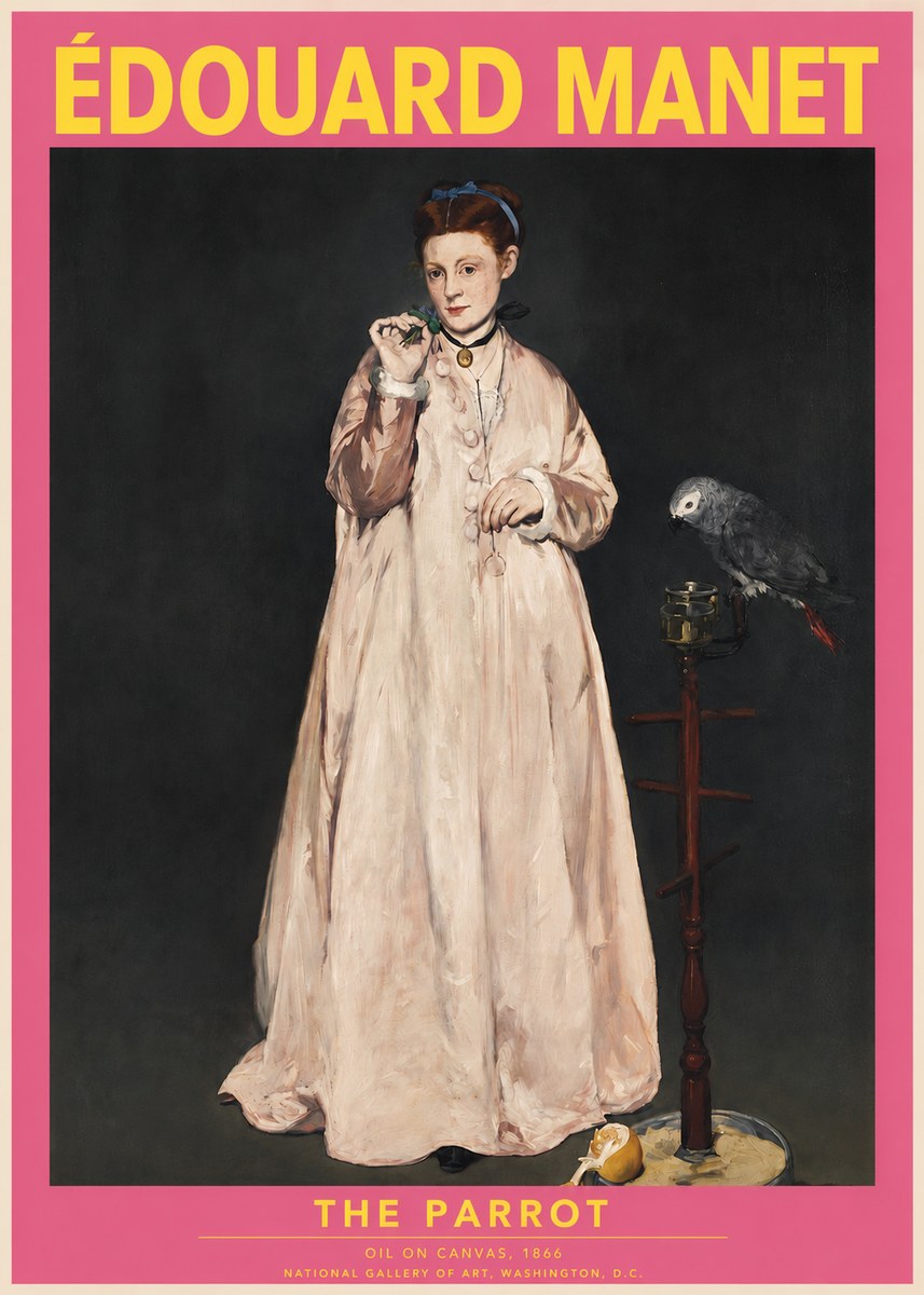 Édouard Manet The Parrot No2 - Plakát