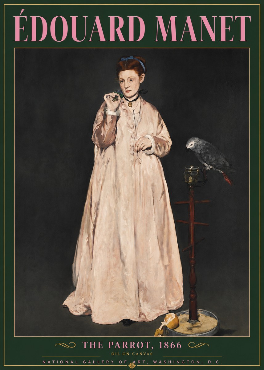 Édouard Manet The Parrot No5 - Plakát