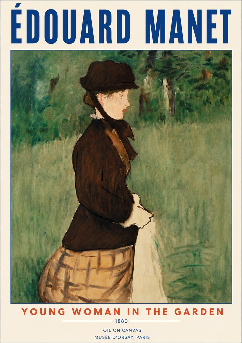Édouard Manet Young Woman in the Garden No6 - Plakát