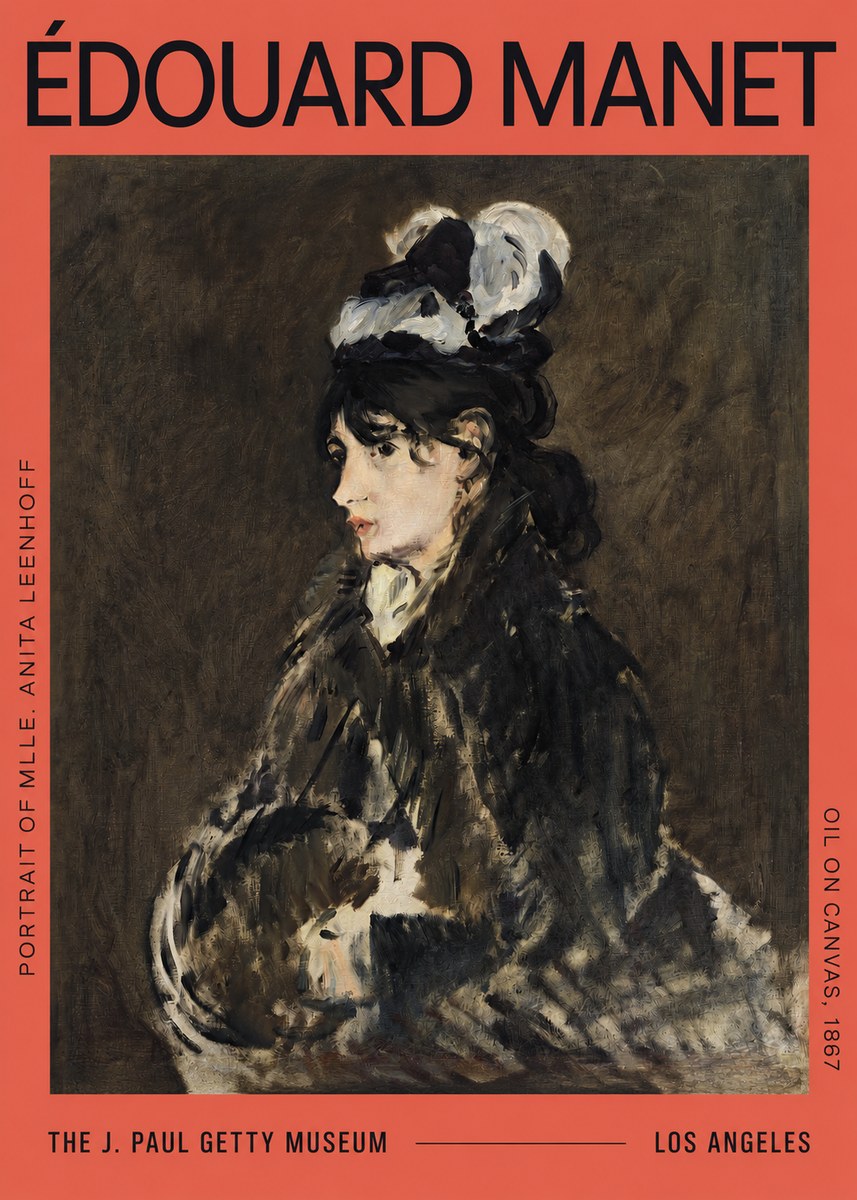 Édouard Manet Portrait of Mlle. Anita Leenhoff No2 - Plakát