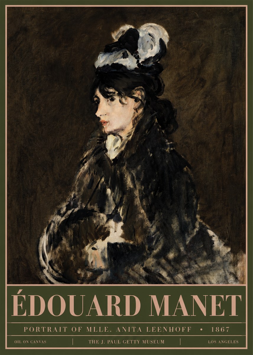 Édouard Manet Portrait of Mlle. Anita Leenhoff No3 - Plakát