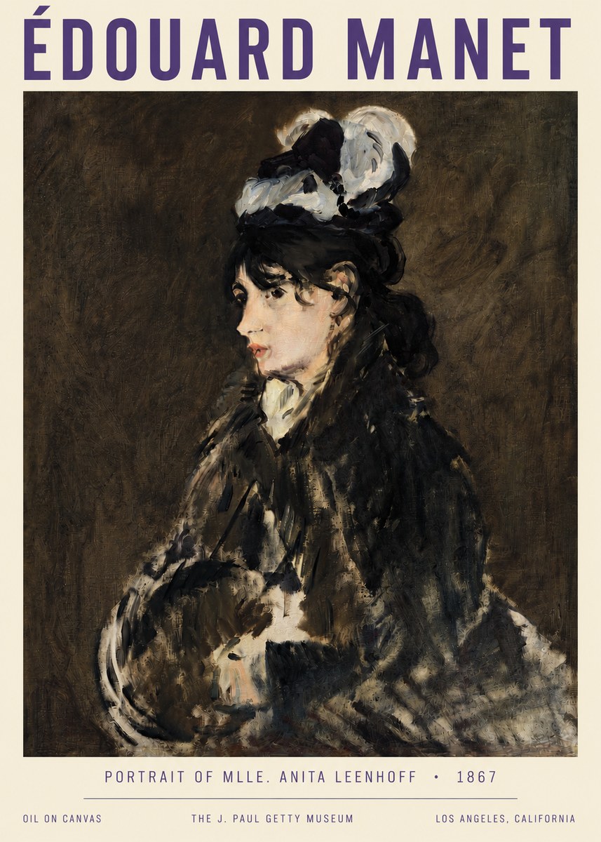 Édouard Manet Portrait of Mlle. Anita Leenhoff No4 - Plakát