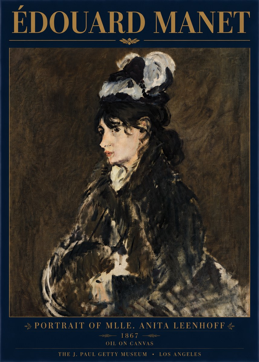 Édouard Manet Portrait of Mlle. Anita Leenhoff No5 - Plakát
