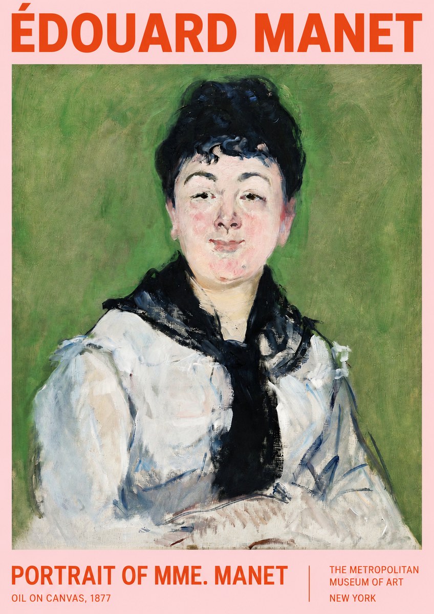 Édouard Manet Portrait of Mme. Manet No2 - Plakát