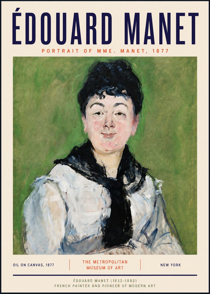 Édouard Manet Portrait of Mme. Manet No4 - Plakát