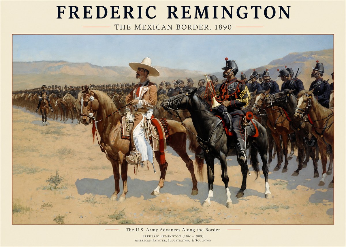 Frederic Remington The U.s. Army Advances Along the Border No1 - Plakát