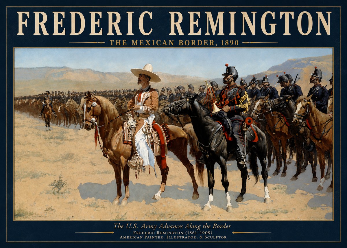Frederic Remington The U.s. Army Advances Along the Border No3 - Plakát