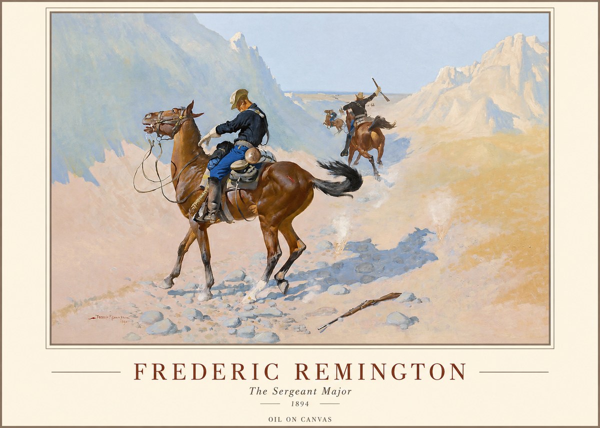 Frederic Remington The Sergeant Major No1 - Plakát