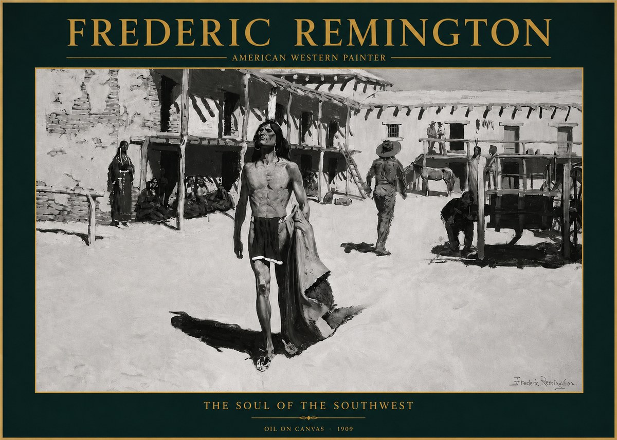 Frederic Remington The Soul of the Southwest No3 - Plakát