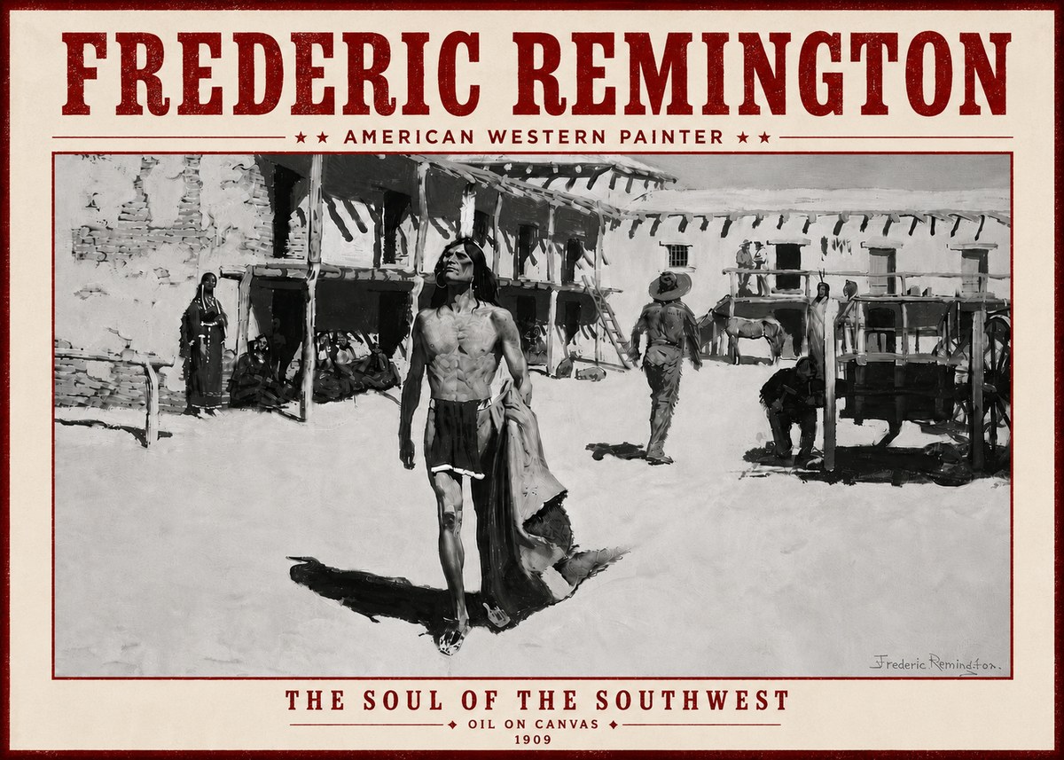 Frederic Remington The Soul of the Southwest No6 - Plakát