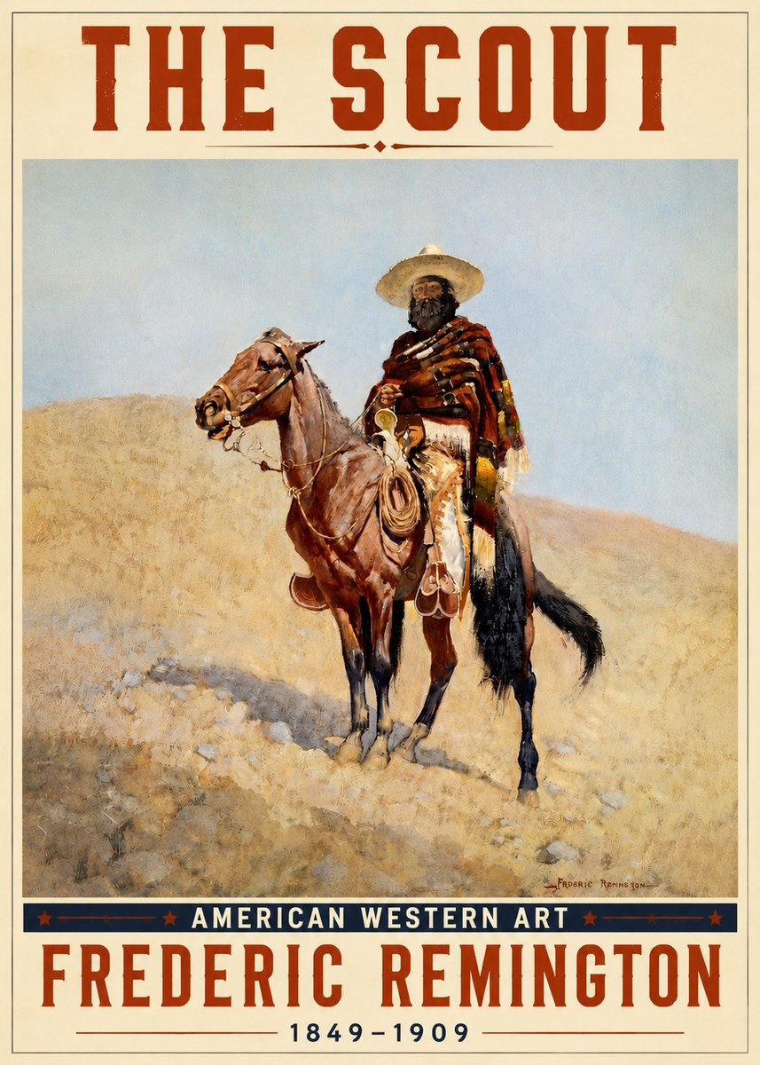 Frederic Remington The Scout I No4 - Plakát
