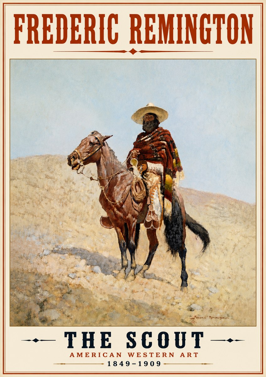 Frederic Remington The Scout I No6 - Plakát