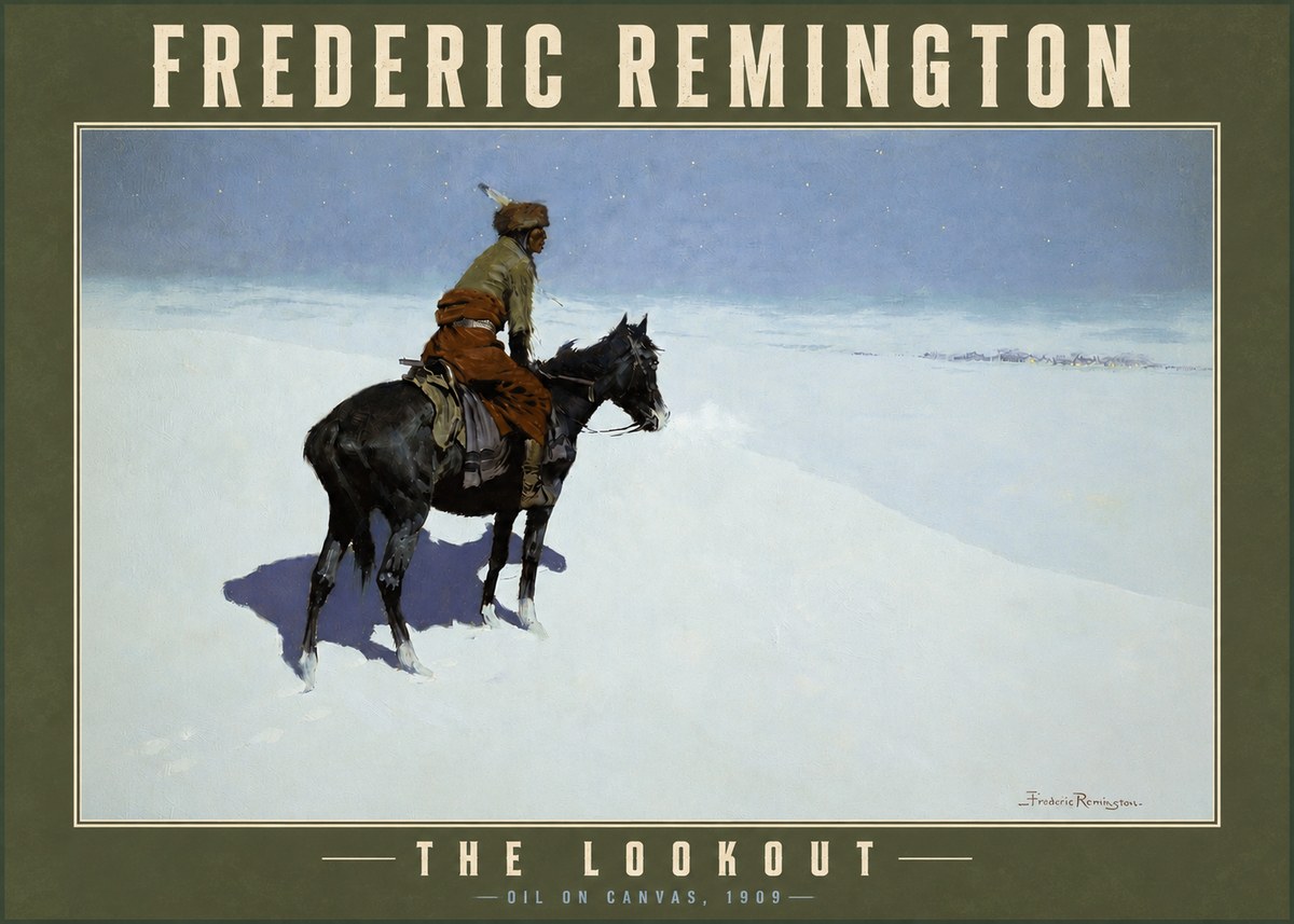 Frederic Remington The Lookout No3 - Plakát