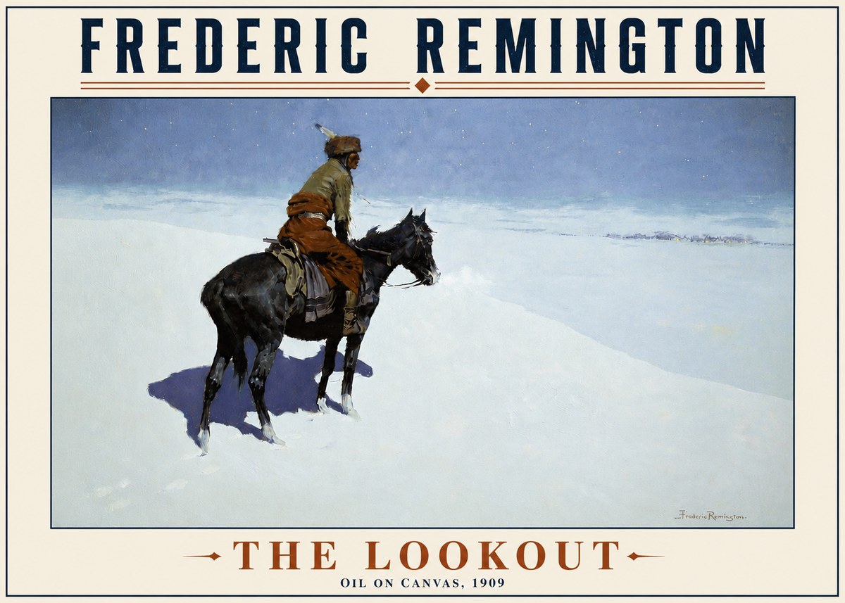 Frederic Remington The Lookout No4 - Plakát