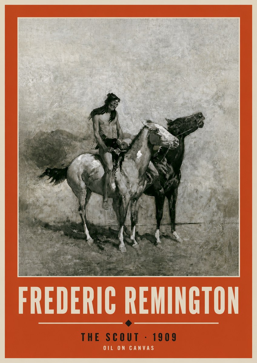Frederic Remington The Scout II No2 - Plakát