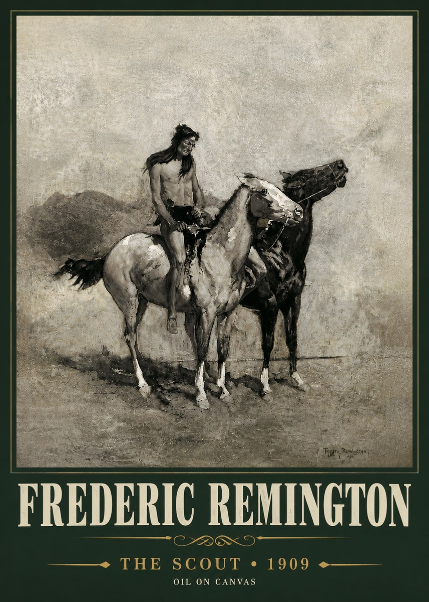 Frederic Remington The Scout II No4 - Plakát