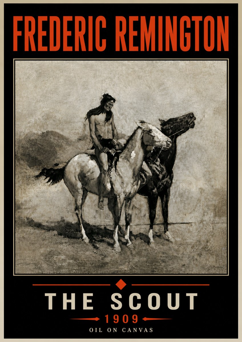 Frederic Remington The Scout II No6 - Plakát
