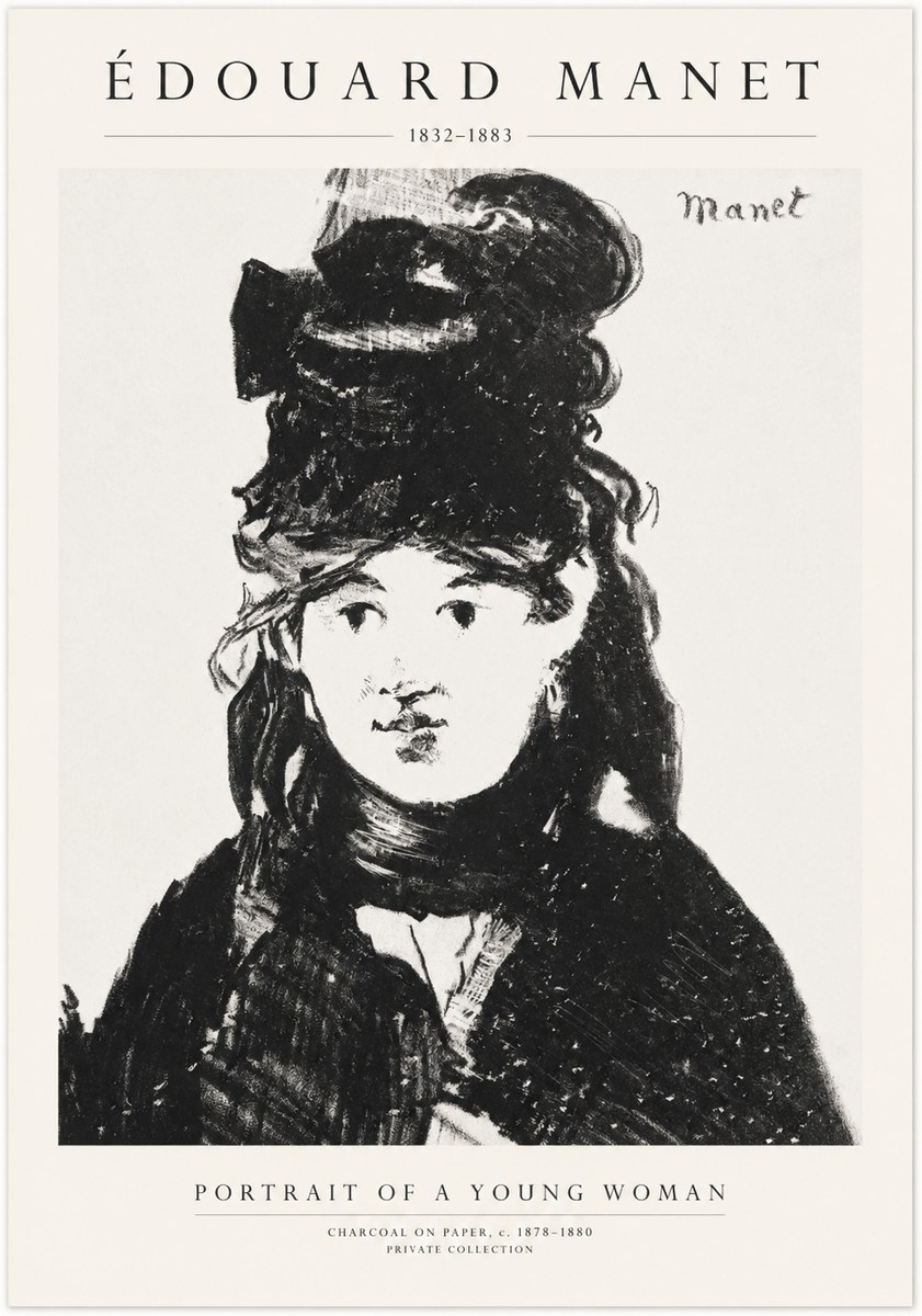 Édouard Manet Portrait of a Young Woman II No1 - Plakát