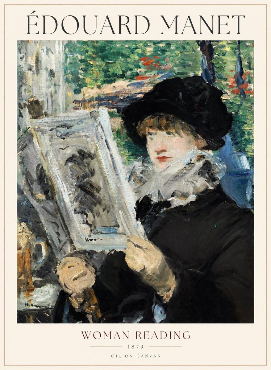 Édouard Manet Woman Reading No1 - Plakát