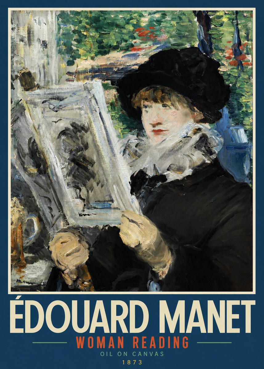 Édouard Manet Woman Reading No2 - Plakát