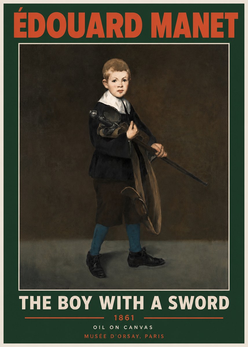 Édouard Manet The Boy with a Sword No2 - Plakát