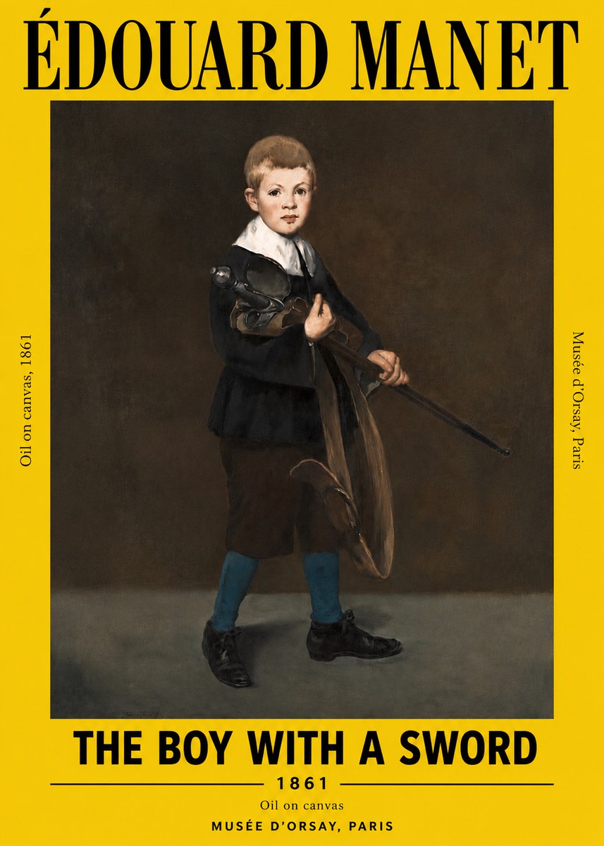 Édouard Manet The Boy with a Sword No3 - Plakát