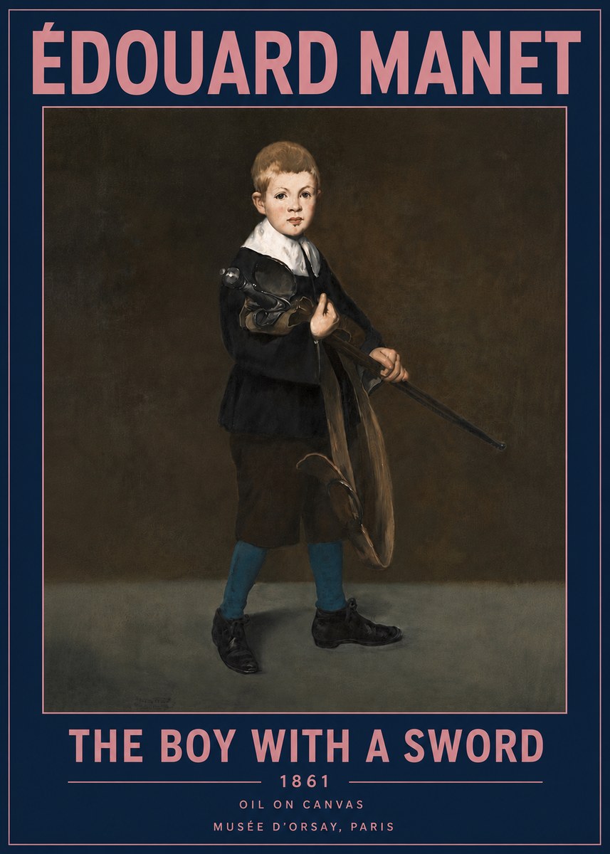 Édouard Manet The Boy with a Sword No4 - Plakát