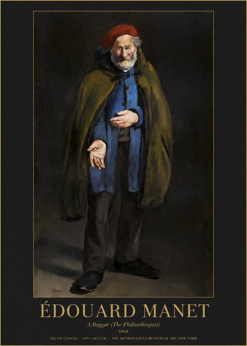 Édouard Manet A Beggar (the Philanthropist) No1 - Plakát
