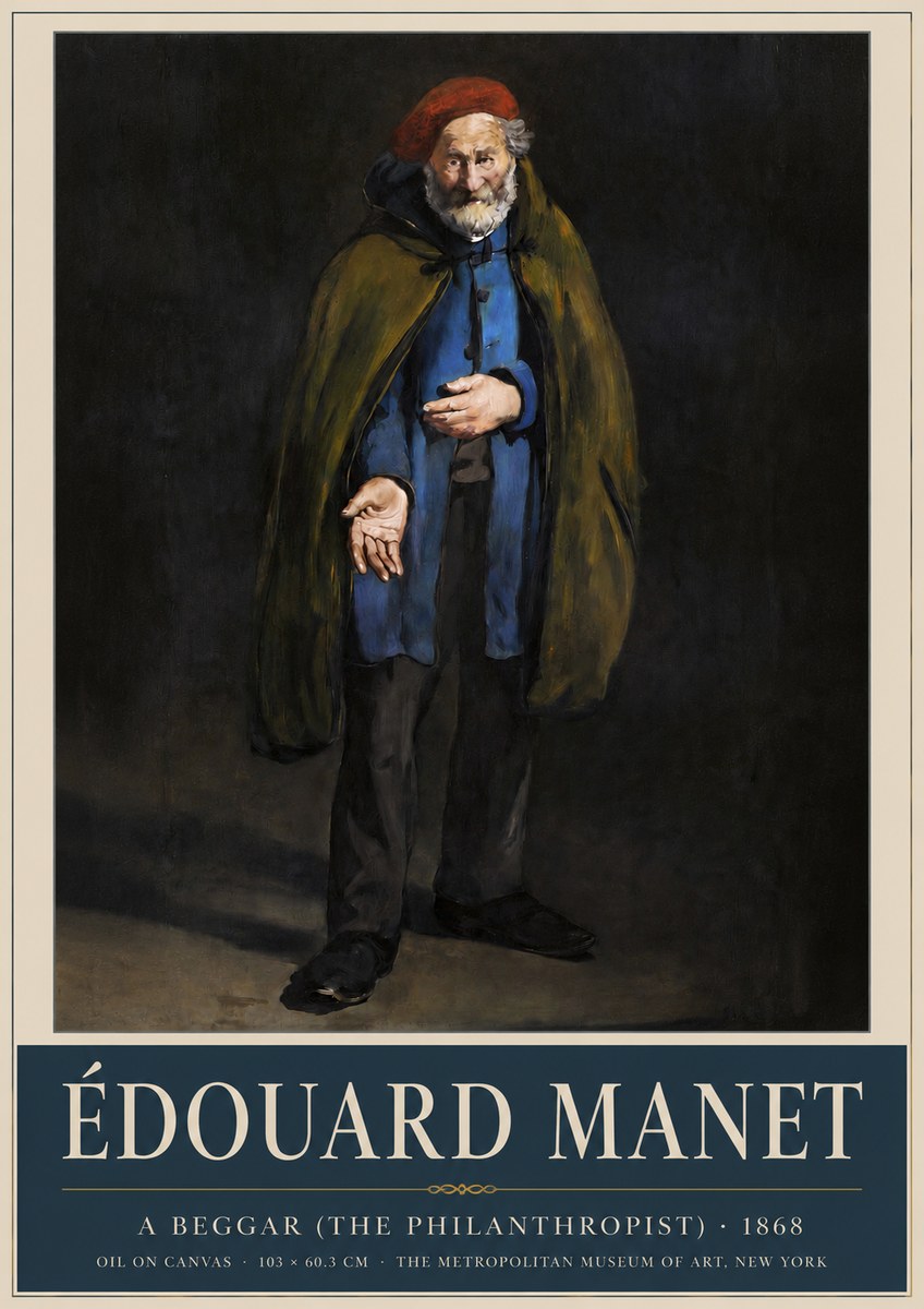 Édouard Manet A Beggar (the Philanthropist) No3 - Plakát