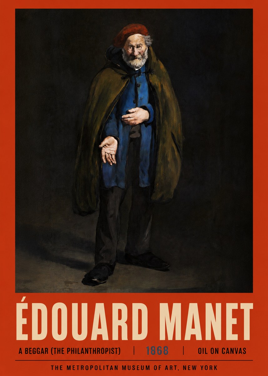 Édouard Manet A Beggar (the Philanthropist) No4 - Plakát