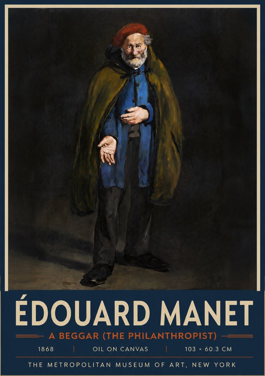 Édouard Manet A Beggar (the Philanthropist) No5 - Plakát