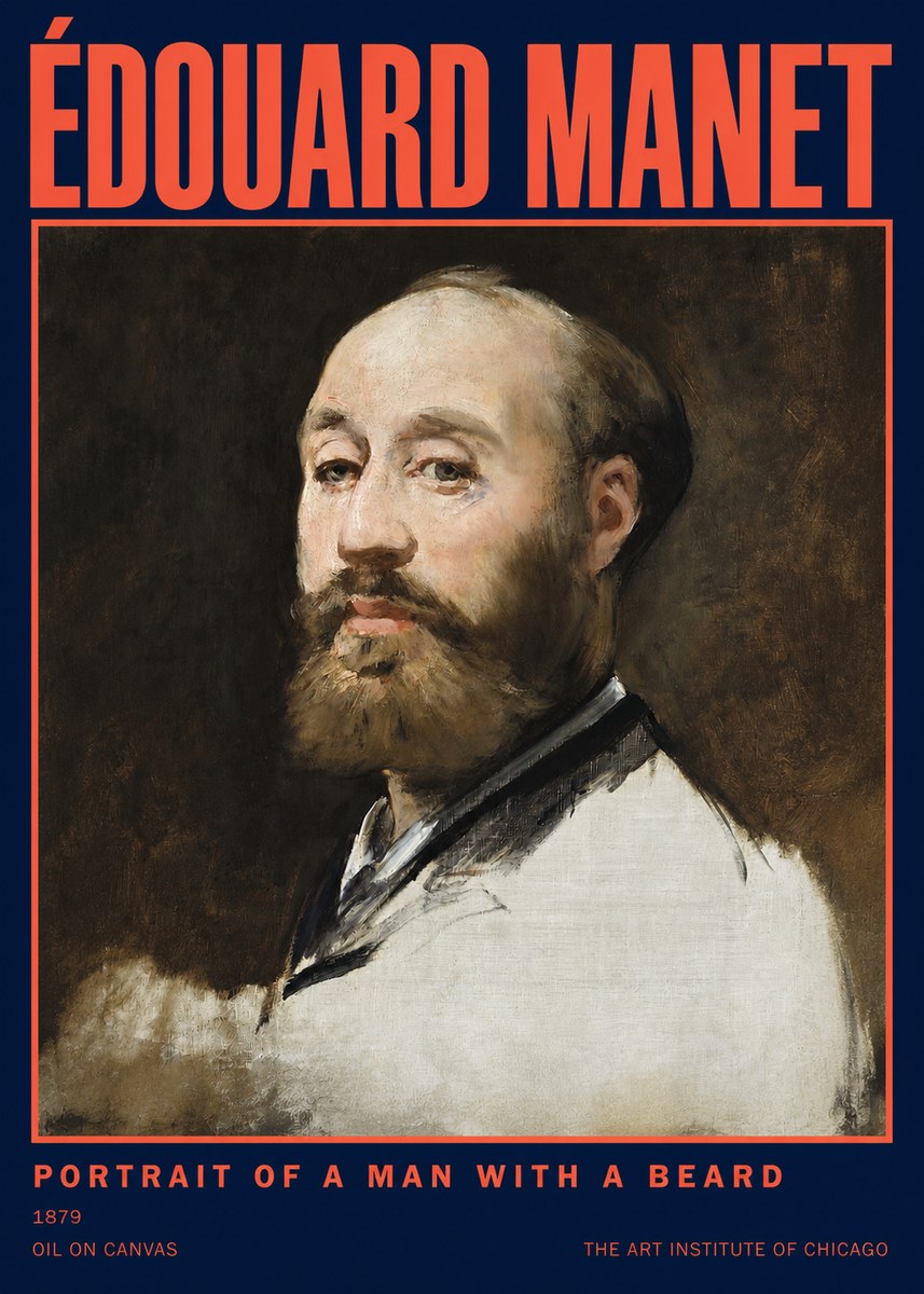 Édouard Manet Portrait of a Man with a Beard No2 - Plakát