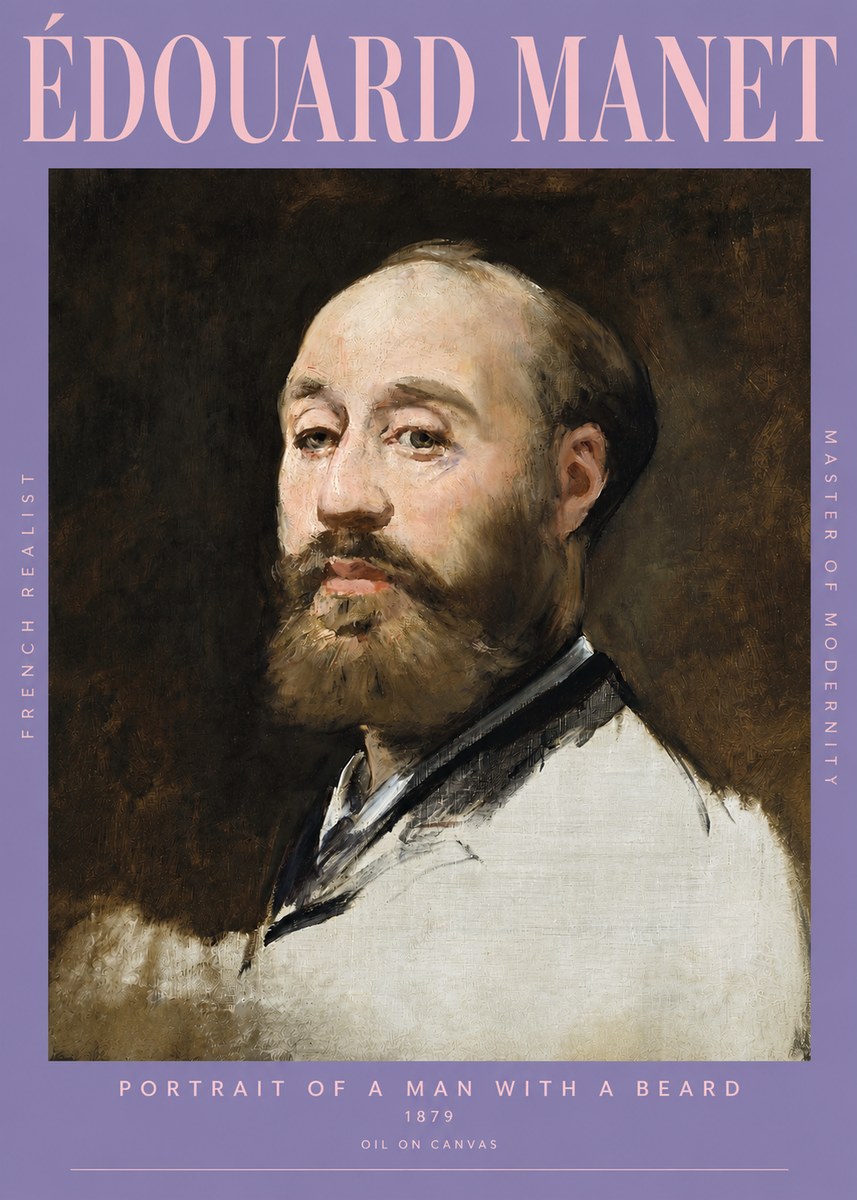 Édouard Manet Portrait of a Man with a Beard No3 - Plakát