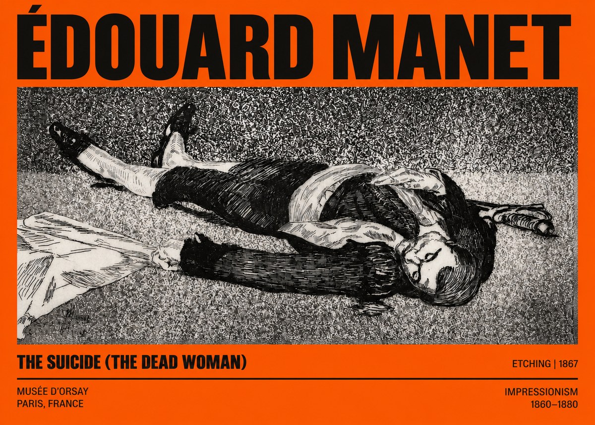 Édouard Manet The Suicide (the Dead Woman) No2 - Plakát