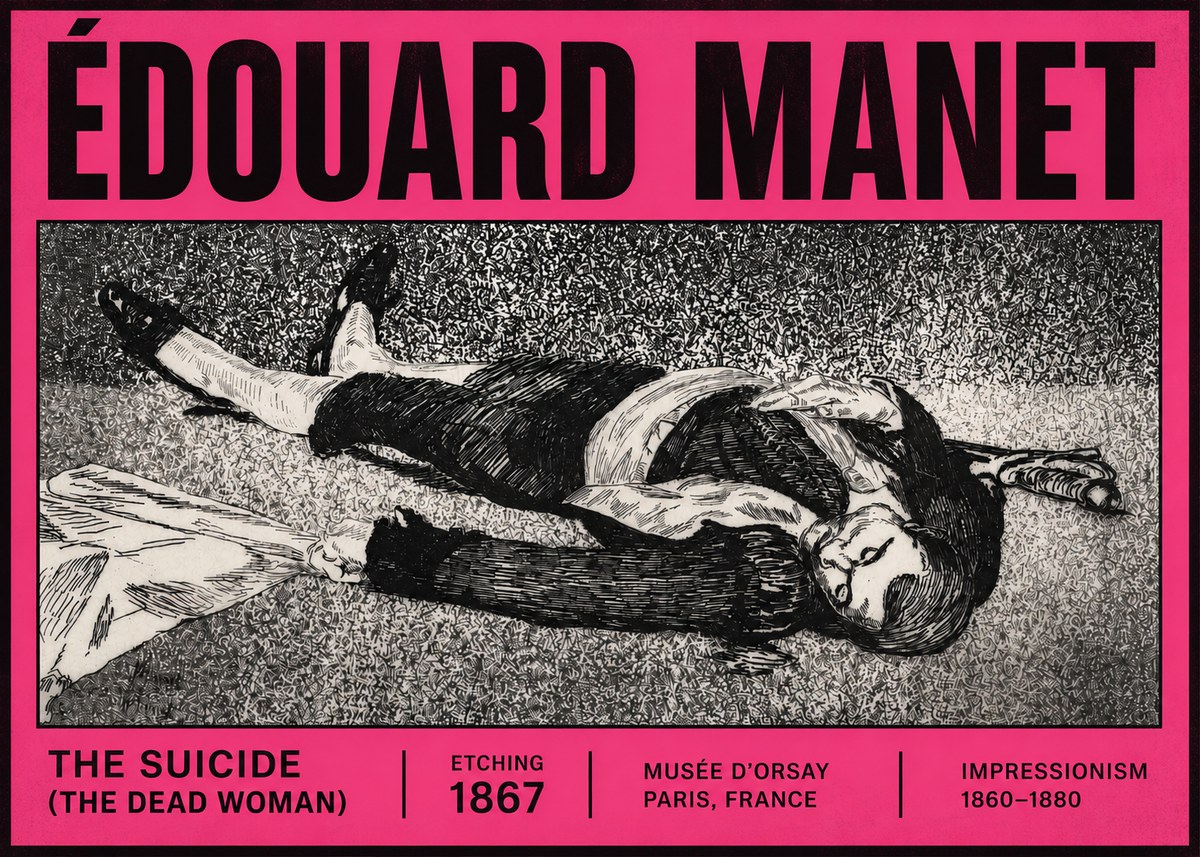 Édouard Manet The Suicide (the Dead Woman) No5 - Plakát