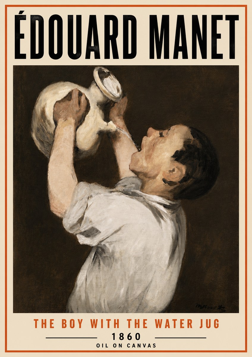 Édouard Manet The Boy with the Water Jug No5 - Plakát